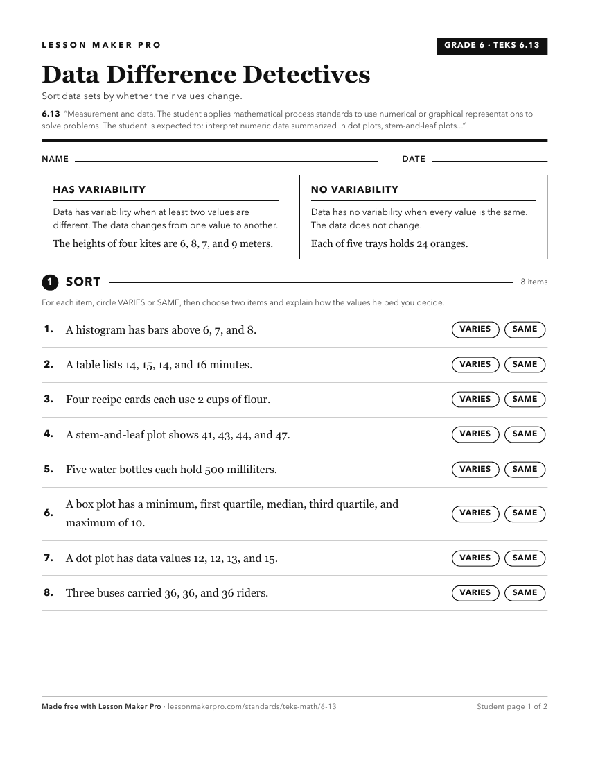 Preview of the 6.13 printable worksheet
