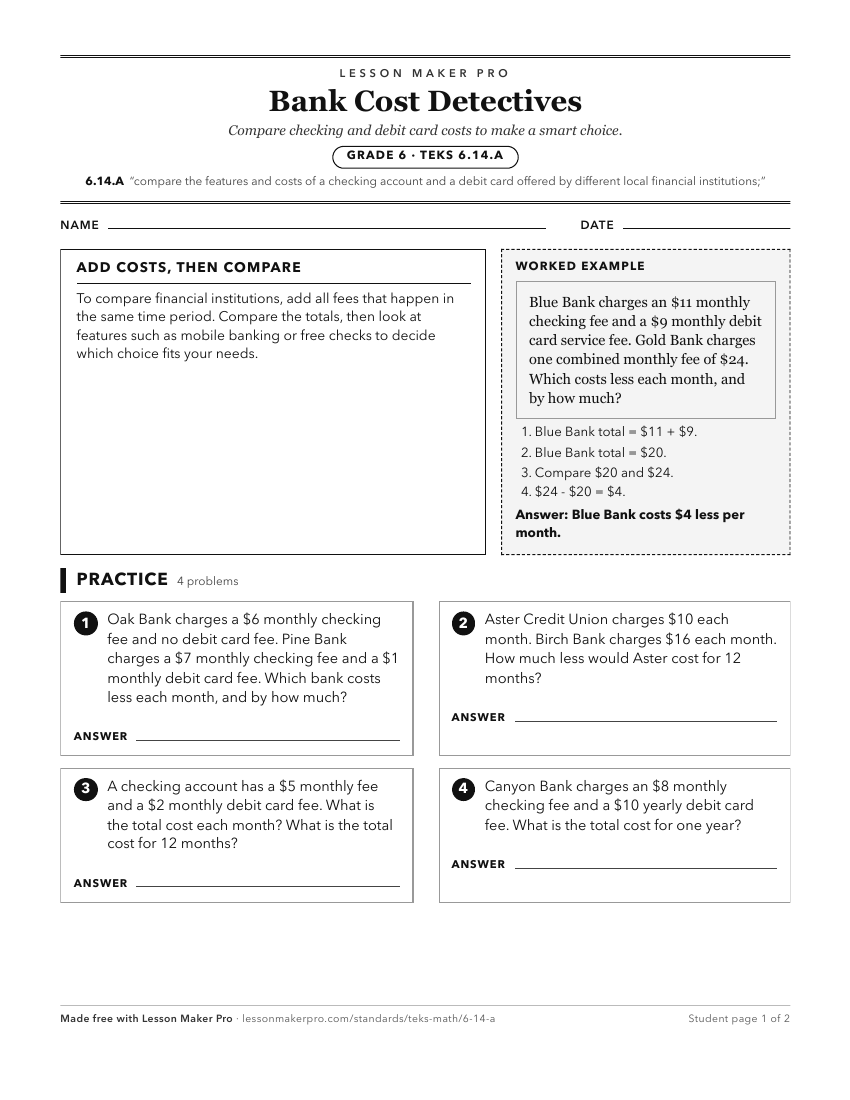 Preview of the 6.14.A printable worksheet
