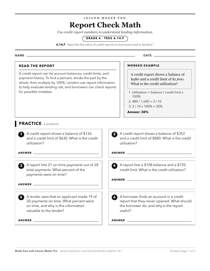 Preview of the 6.14.F printable worksheet