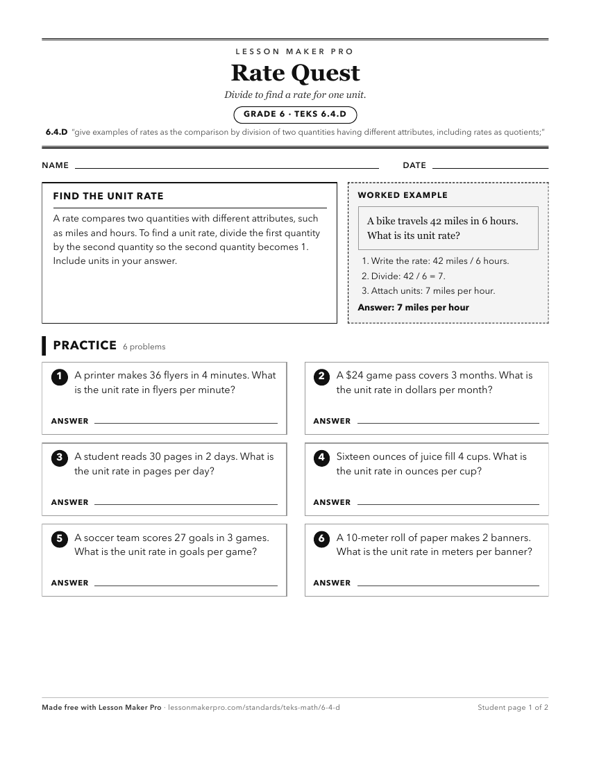 Preview of the 6.4.D printable worksheet