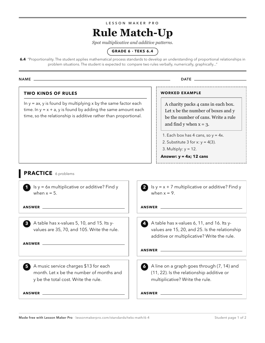 Preview of the 6.4 printable worksheet