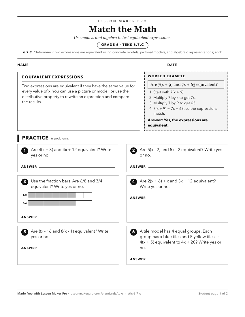 Preview of the 6.7.C printable worksheet