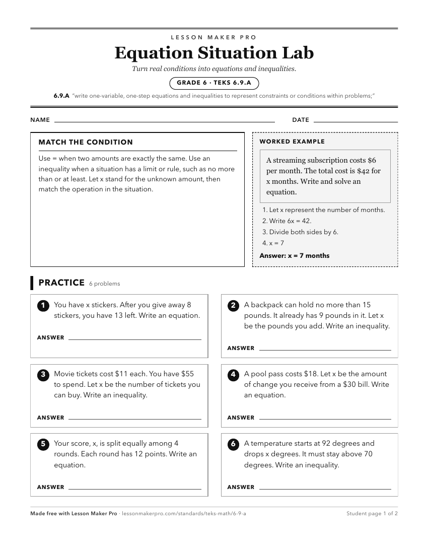 Preview of the 6.9.A printable worksheet