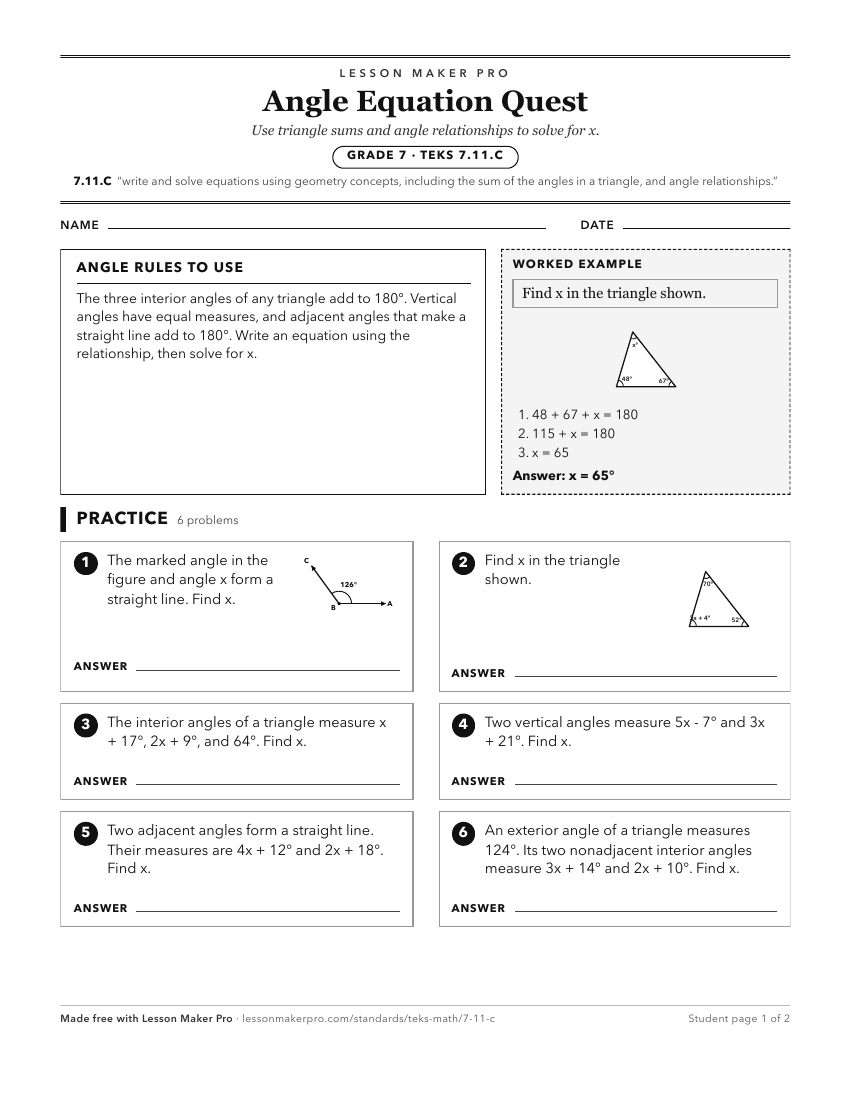 Preview of the 7.11.C printable worksheet