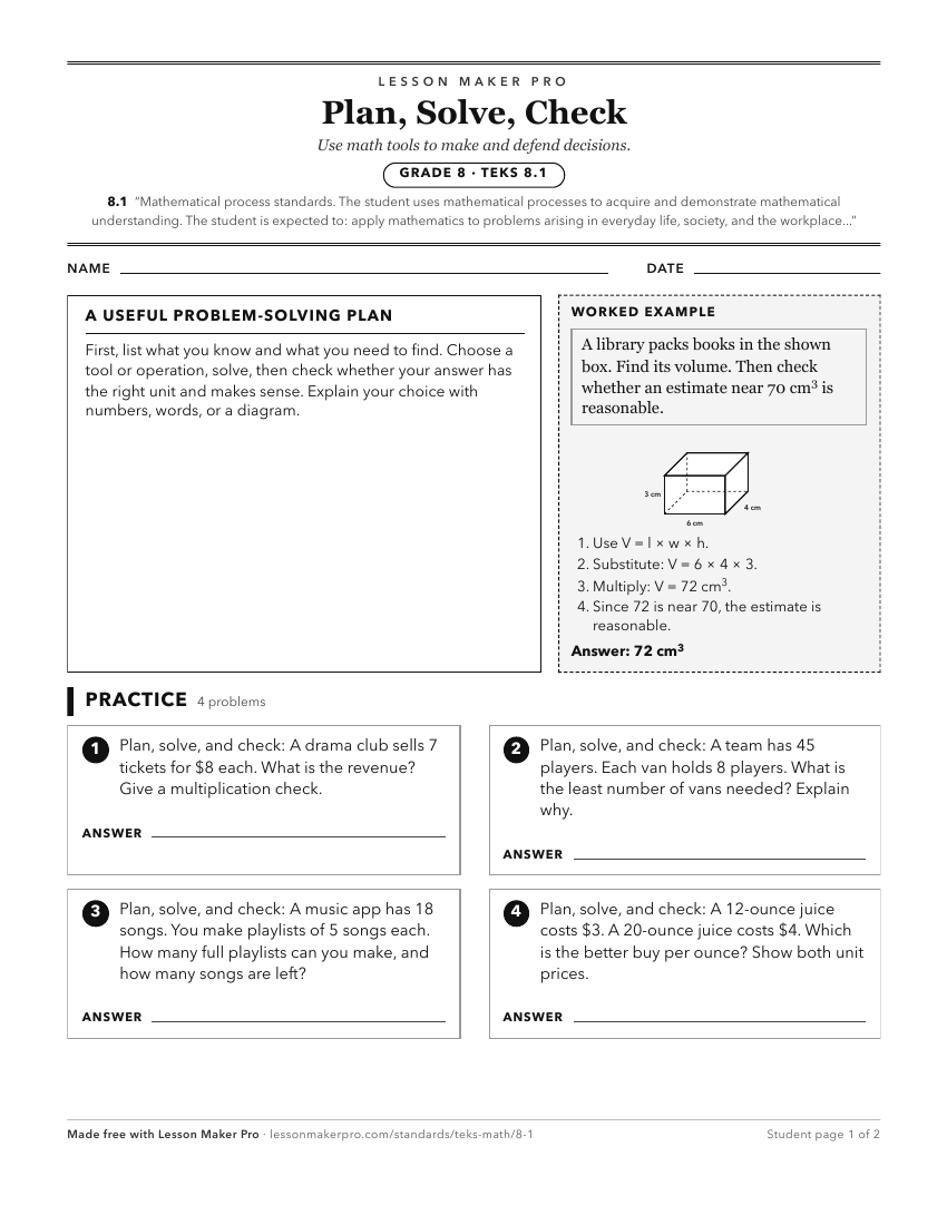 Preview of the 8.1 printable worksheet