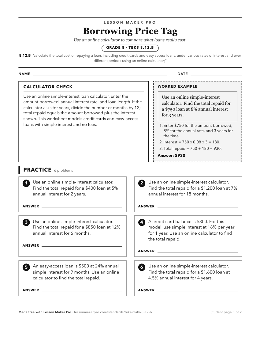 Preview of the 8.12.B printable worksheet