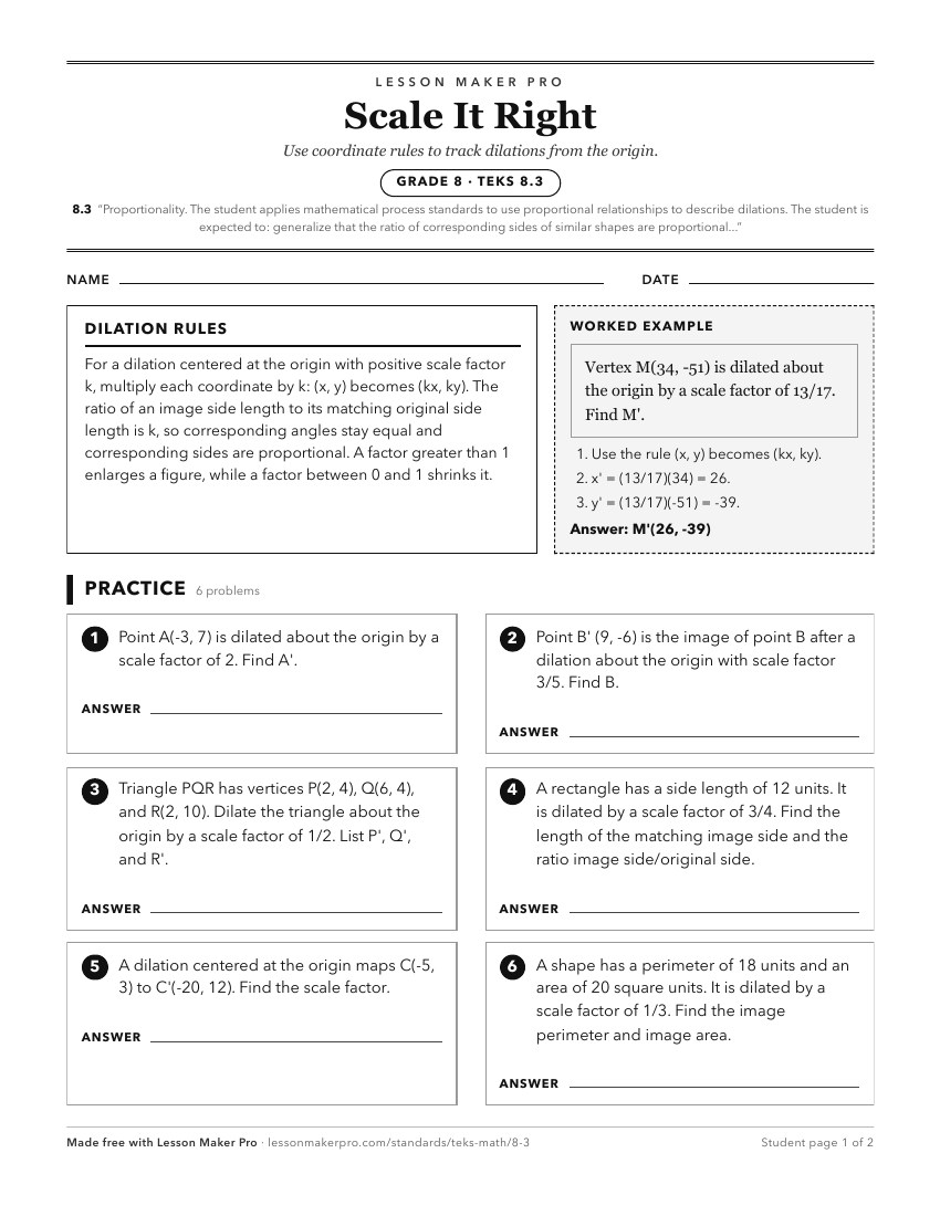 Preview of the 8.3 printable worksheet