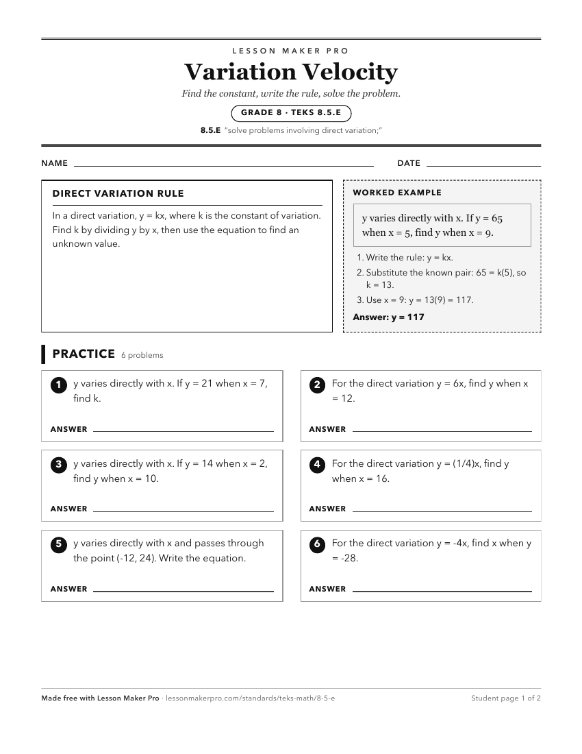 Preview of the 8.5.E printable worksheet