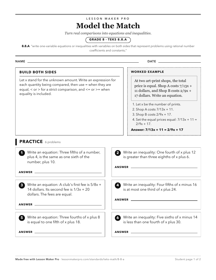 Preview of the 8.8.A printable worksheet