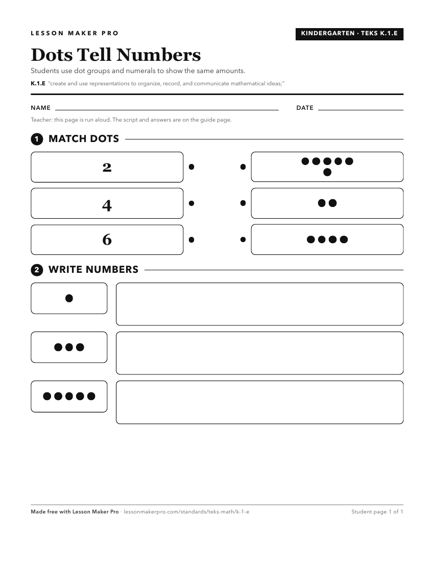 Preview of the K.1.E printable worksheet