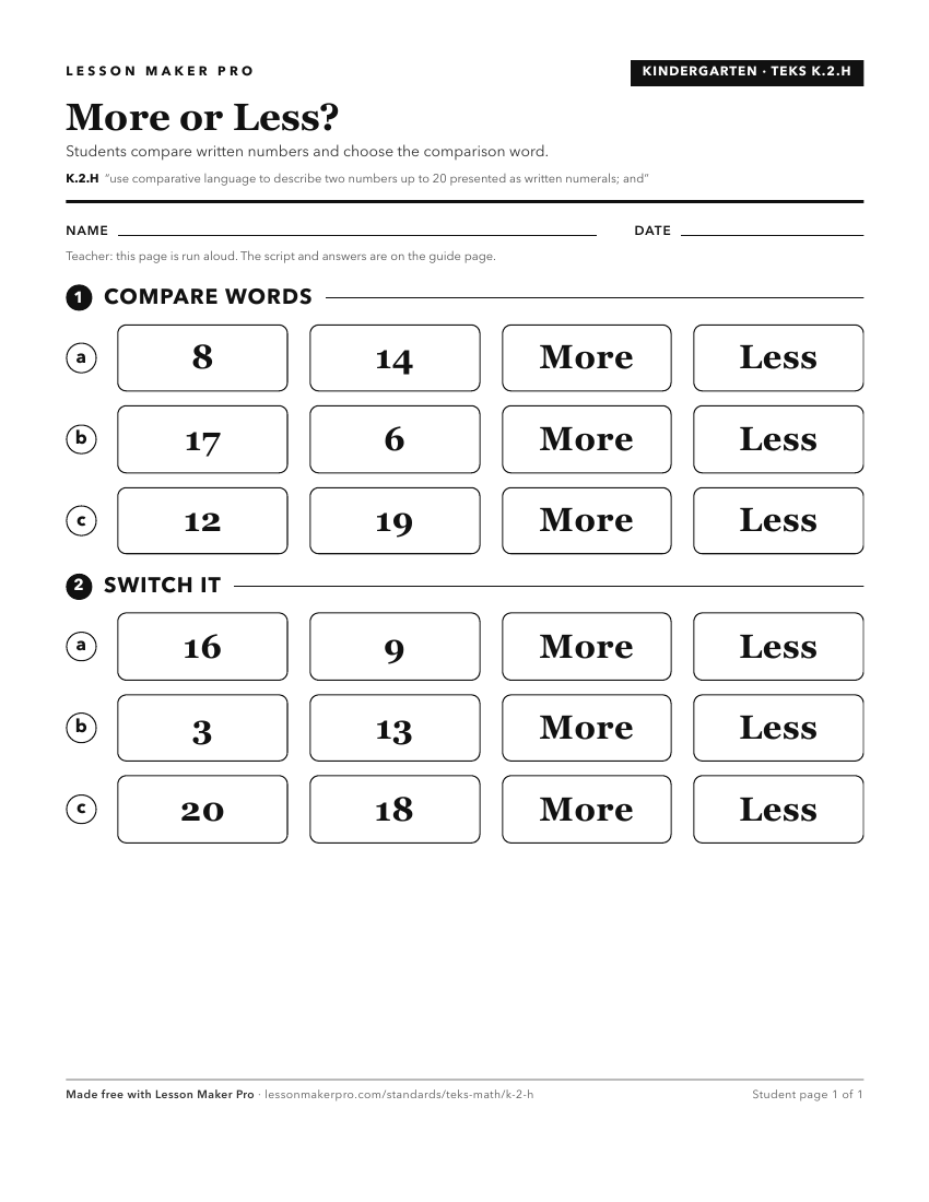 Preview of the K.2.H printable worksheet