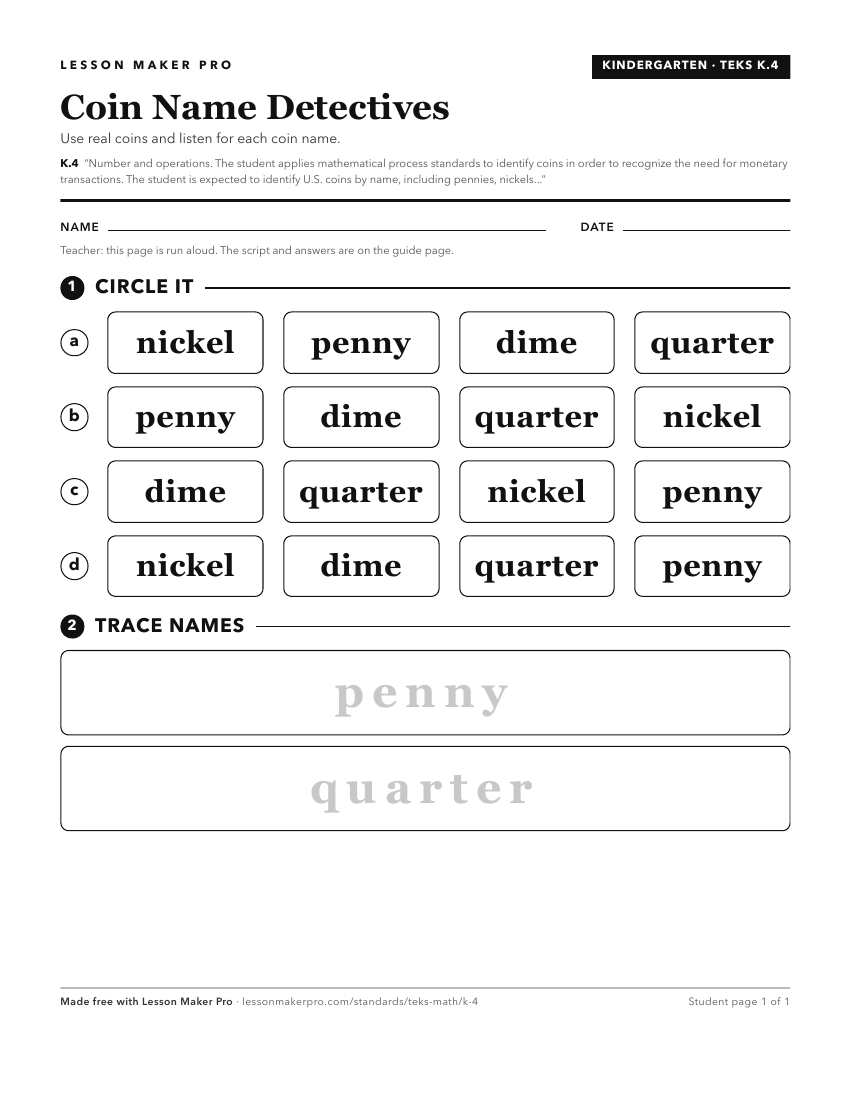 Preview of the K.4 printable worksheet