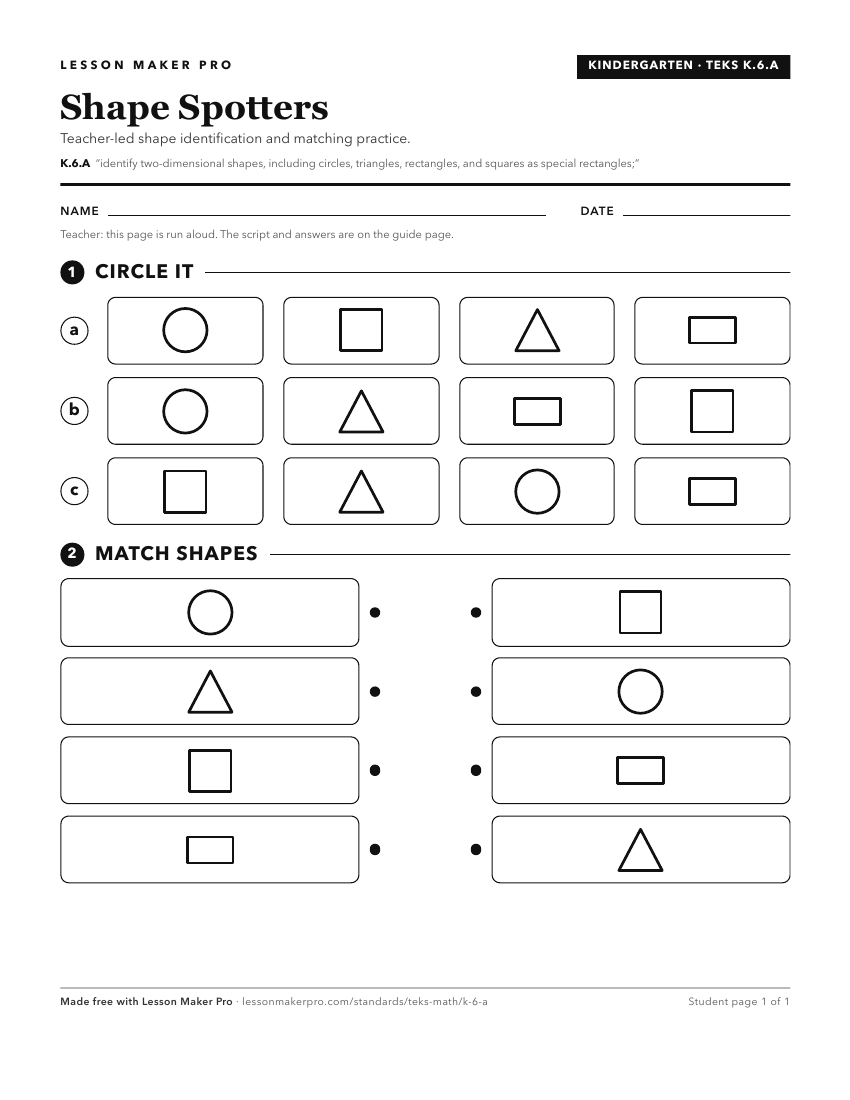 Preview of the K.6.A printable worksheet