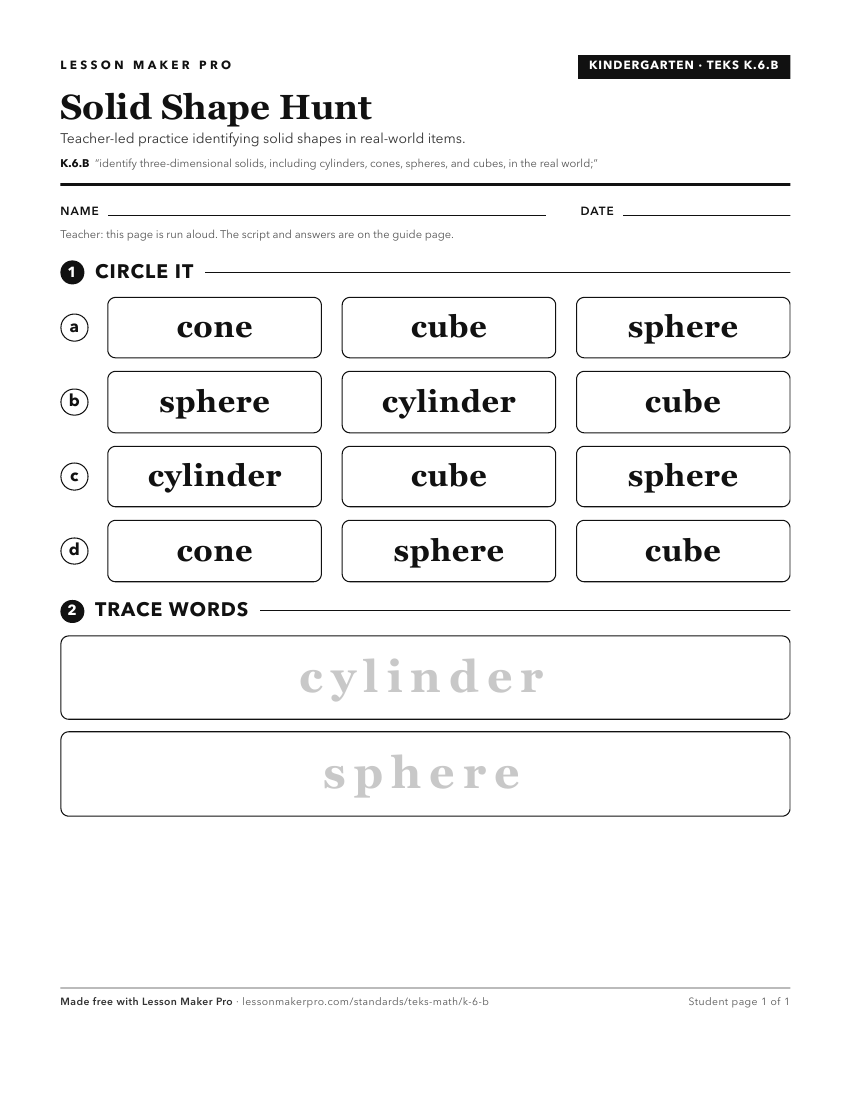 Preview of the K.6.B printable worksheet