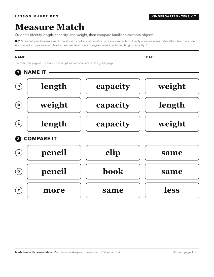 Preview of the K.7 printable worksheet