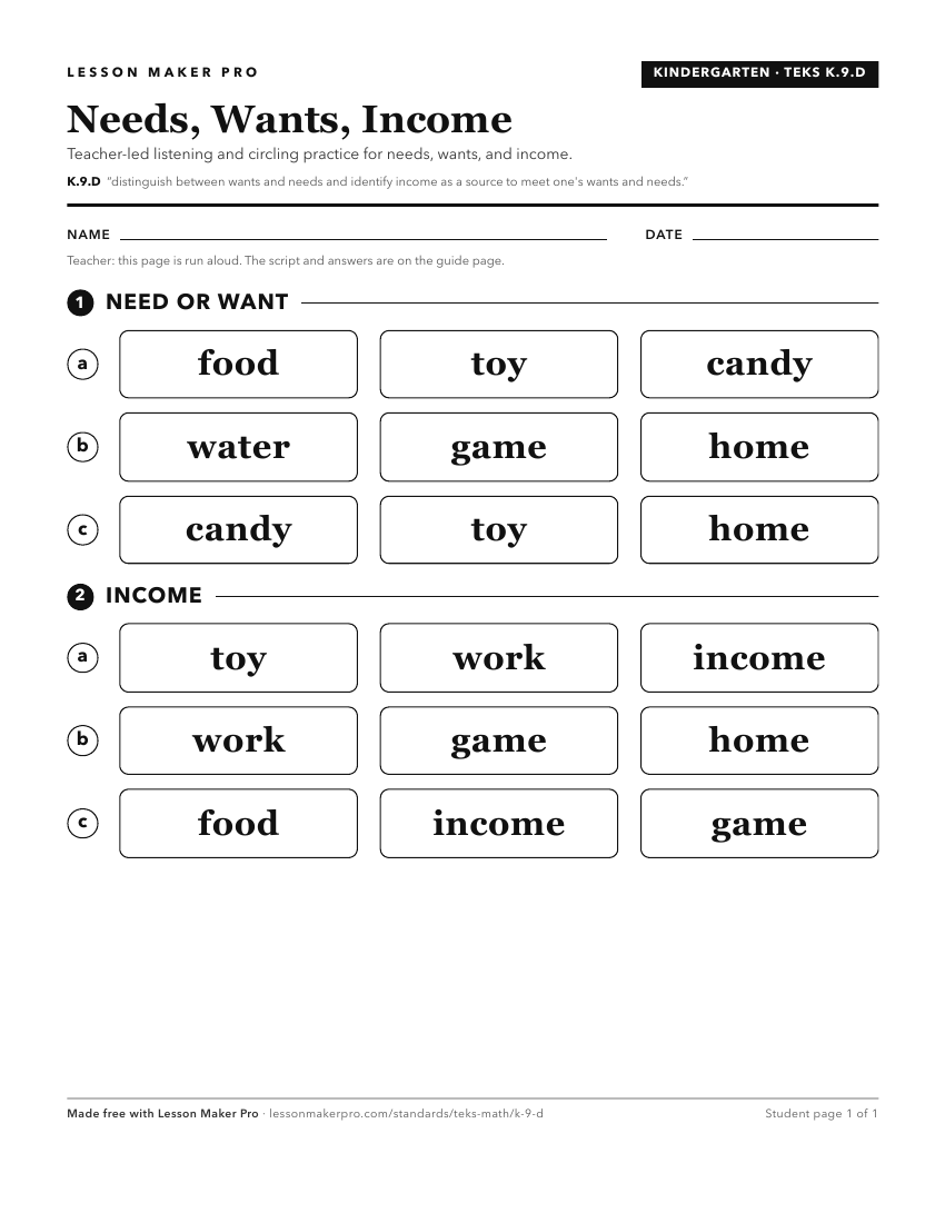 Preview of the K.9.D printable worksheet