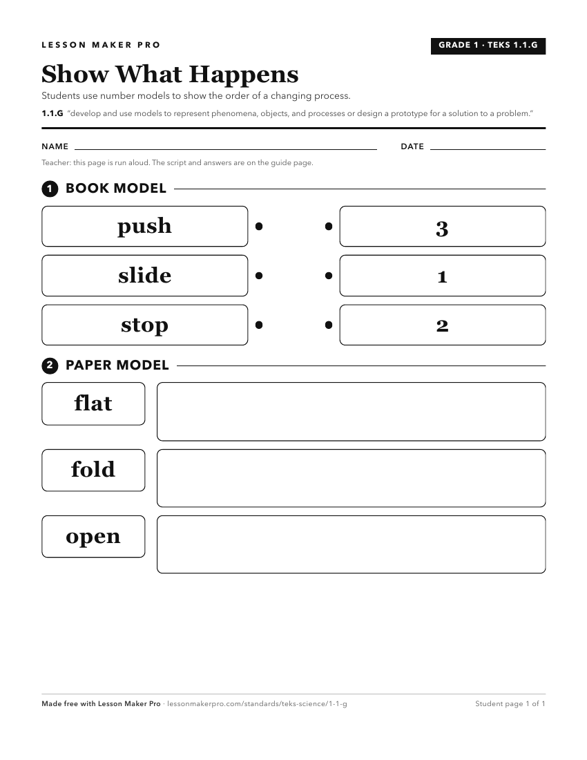 Preview of the 1.1.G printable worksheet