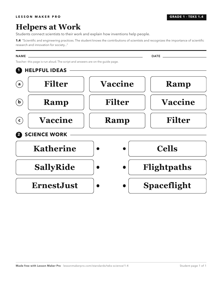 Preview of the 1.4 printable worksheet
