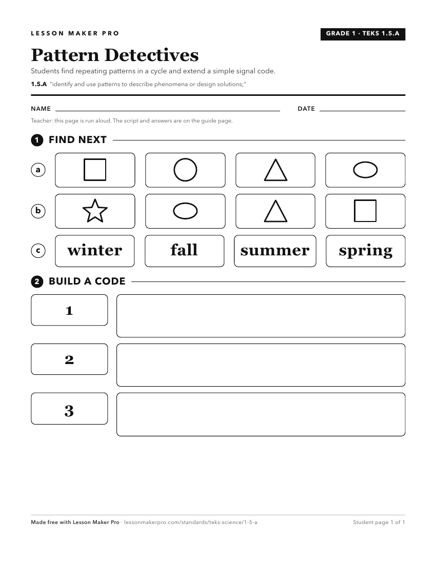 Preview of the 1.5.A printable worksheet