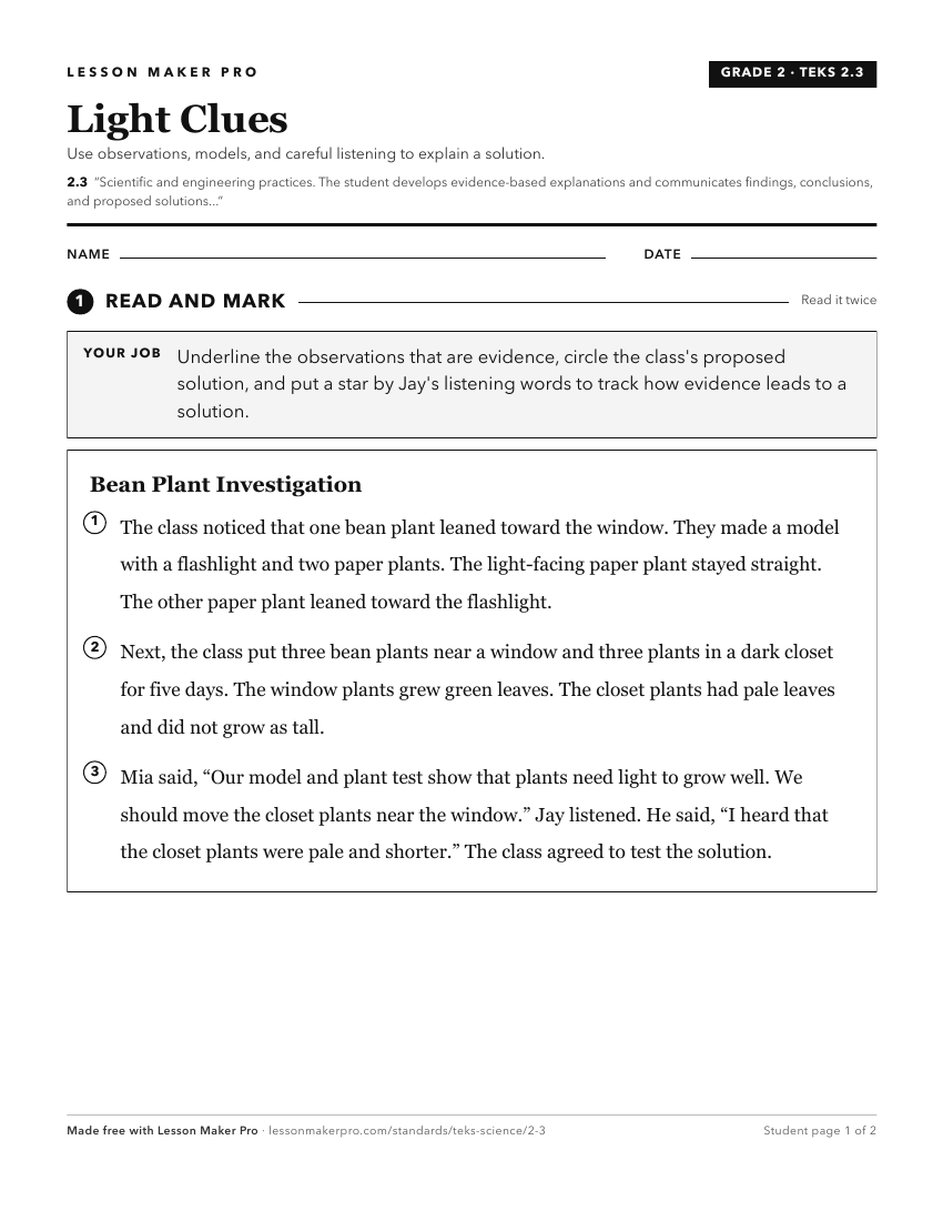 Preview of the 2.3 printable worksheet
