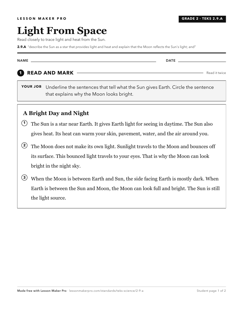 Preview of the 2.9.A printable worksheet