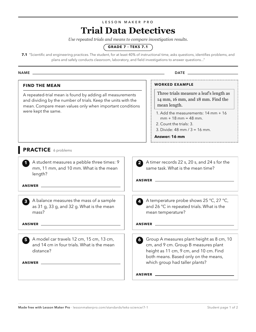 Preview of the 7.1 printable worksheet