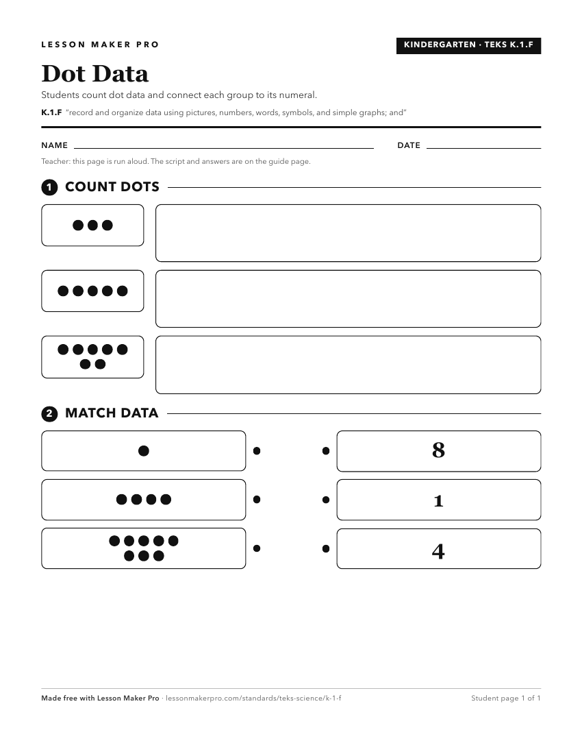 Preview of the K.1.F printable worksheet