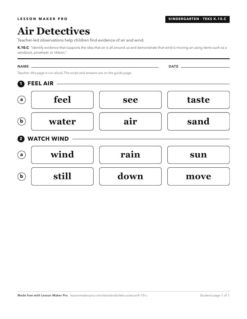 Preview of the K.10.C printable worksheet