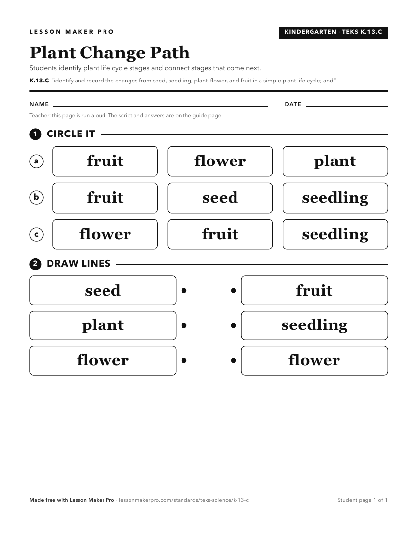 Preview of the K.13.C printable worksheet