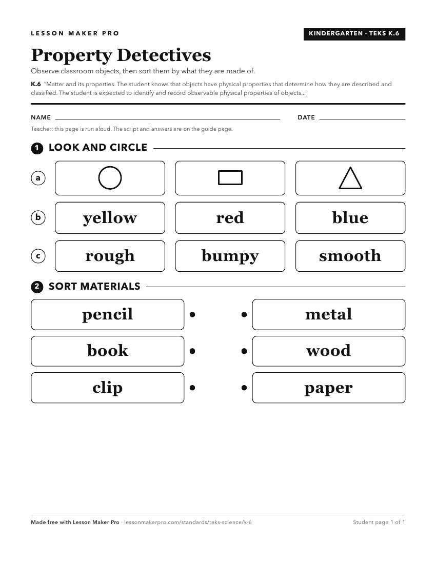Preview of the K.6 printable worksheet