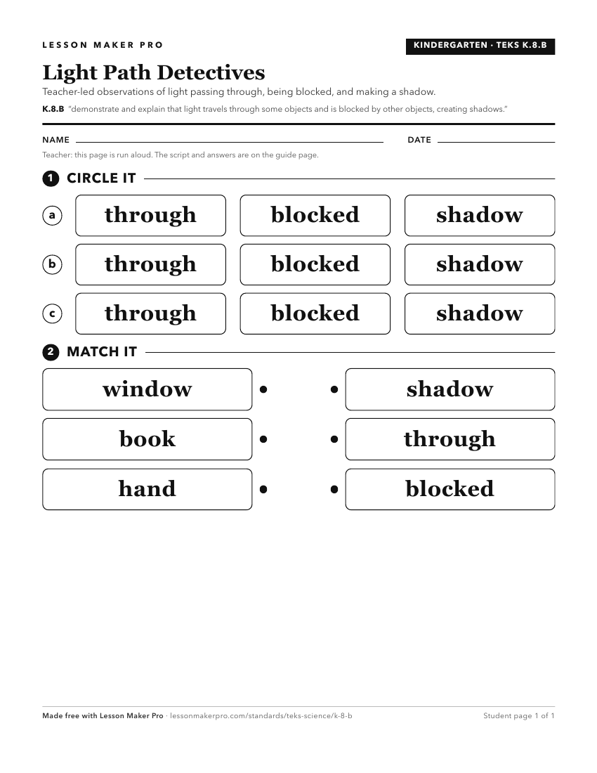Preview of the K.8.B printable worksheet
