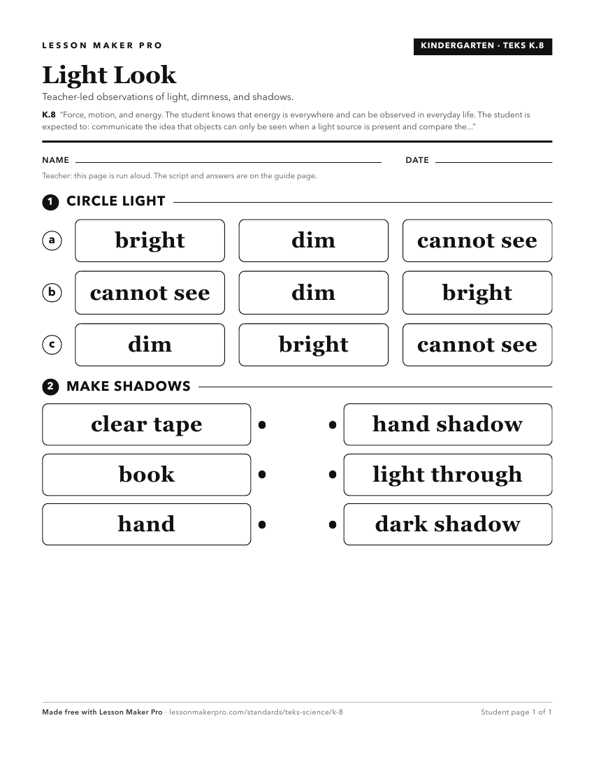 Preview of the K.8 printable worksheet