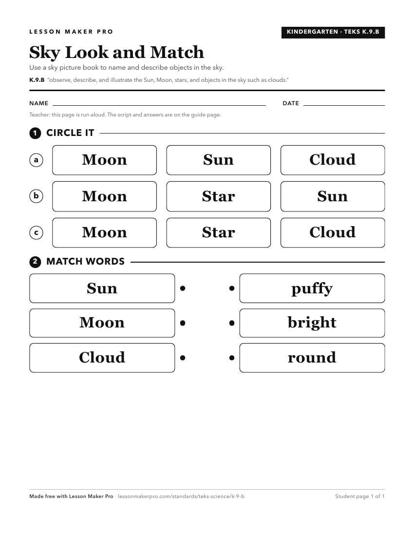 Preview of the K.9.B printable worksheet