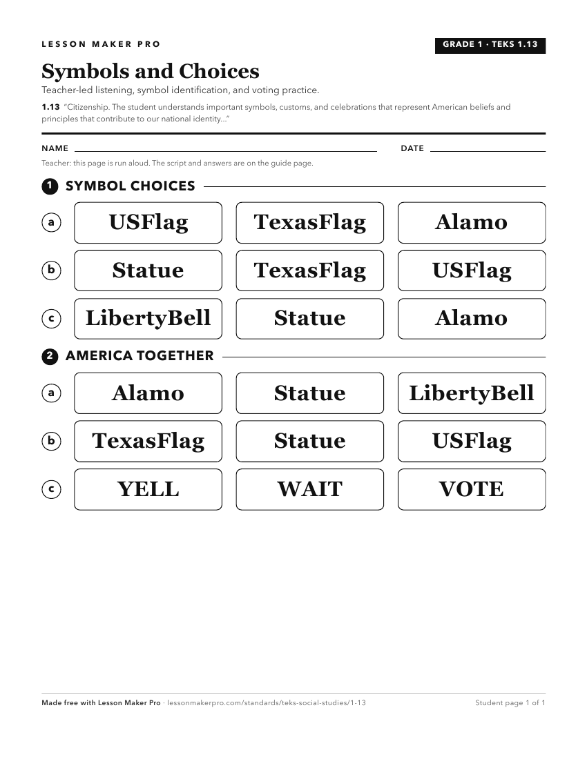 Preview of the 1.13 printable worksheet