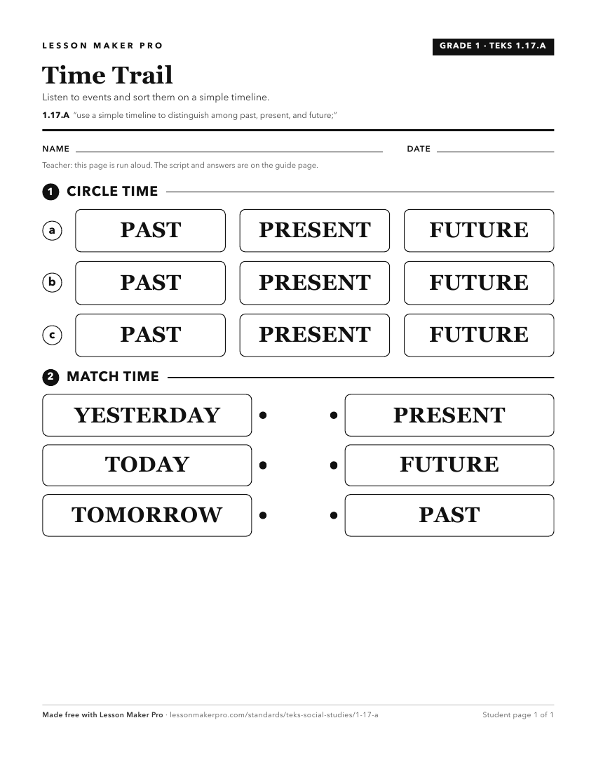 Preview of the 1.17.A printable worksheet