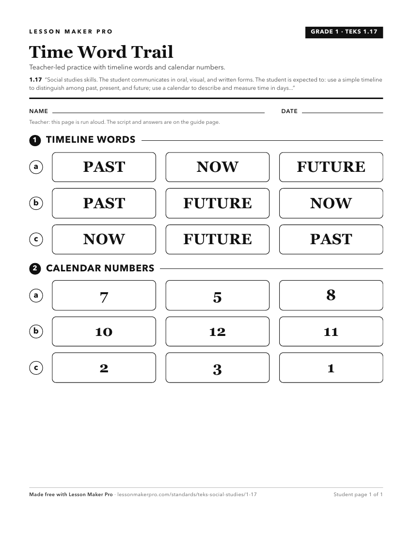 Preview of the 1.17 printable worksheet