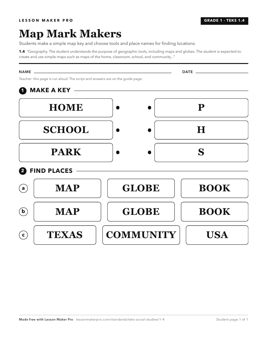 Preview of the 1.4 printable worksheet