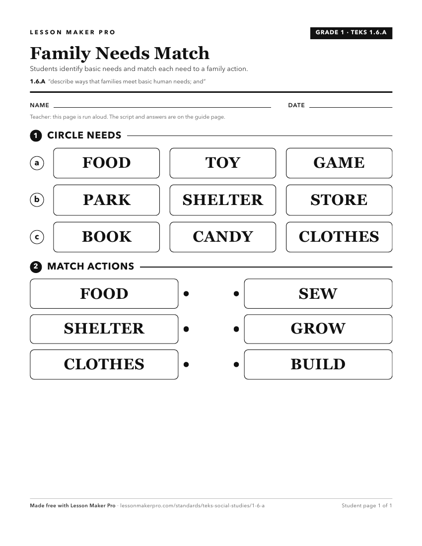 Preview of the 1.6.A printable worksheet