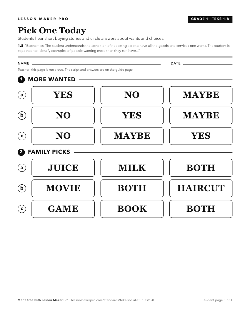 Preview of the 1.8 printable worksheet