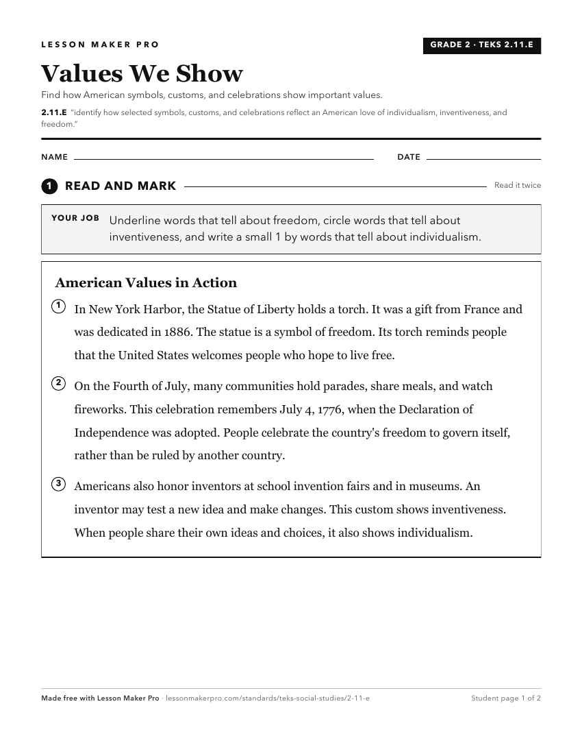 Preview of the 2.11.E printable worksheet