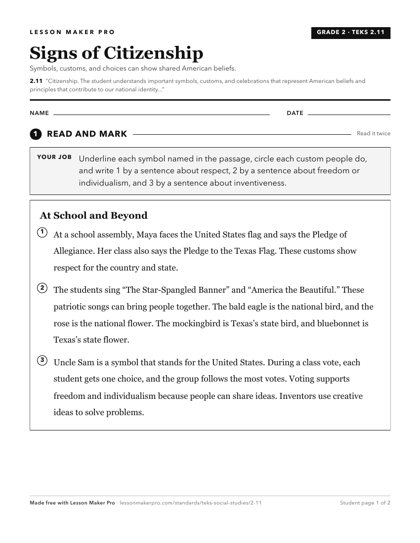 Preview of the 2.11 printable worksheet