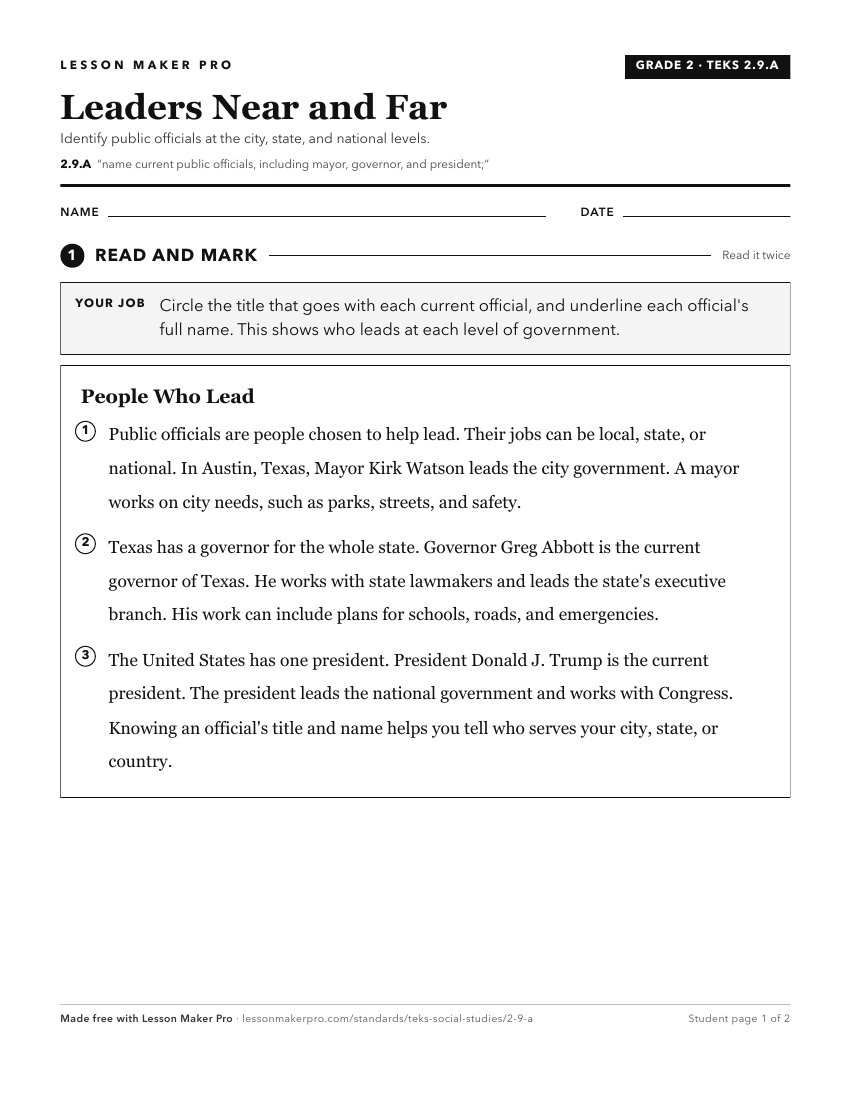Preview of the 2.9.A printable worksheet