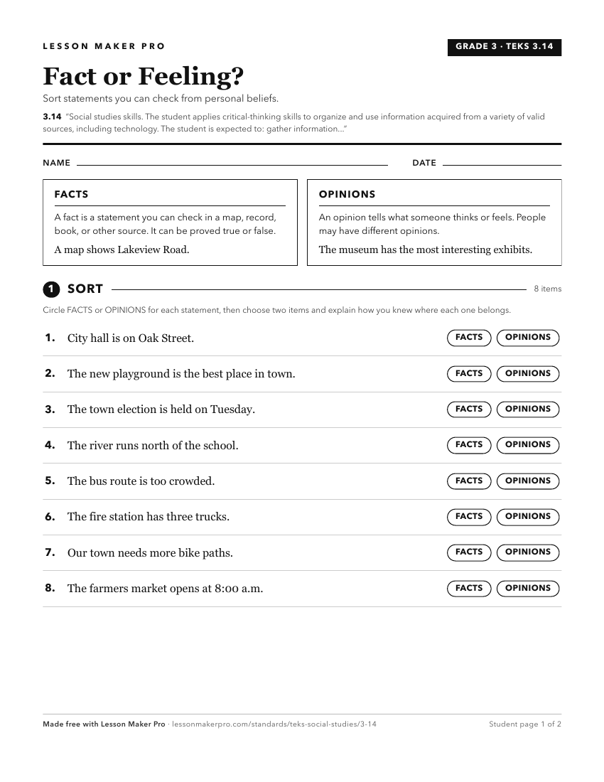 Preview of the 3.14 printable worksheet
