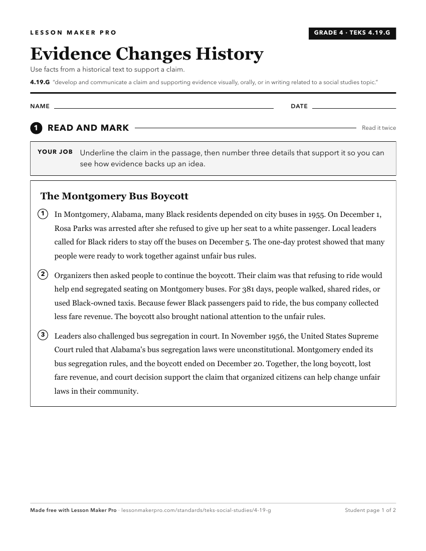 Preview of the 4.19.G printable worksheet