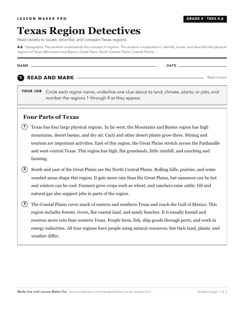 Preview of the 4.6 printable worksheet
