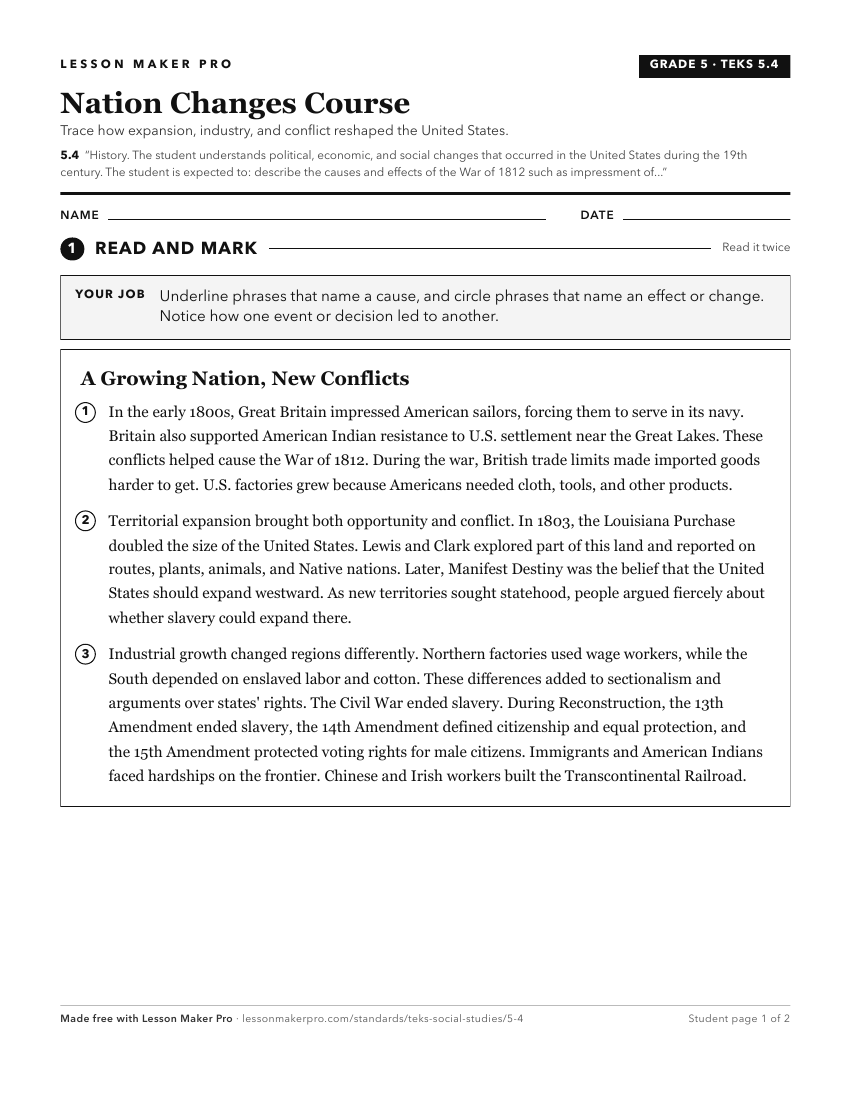 Preview of the 5.4 printable worksheet
