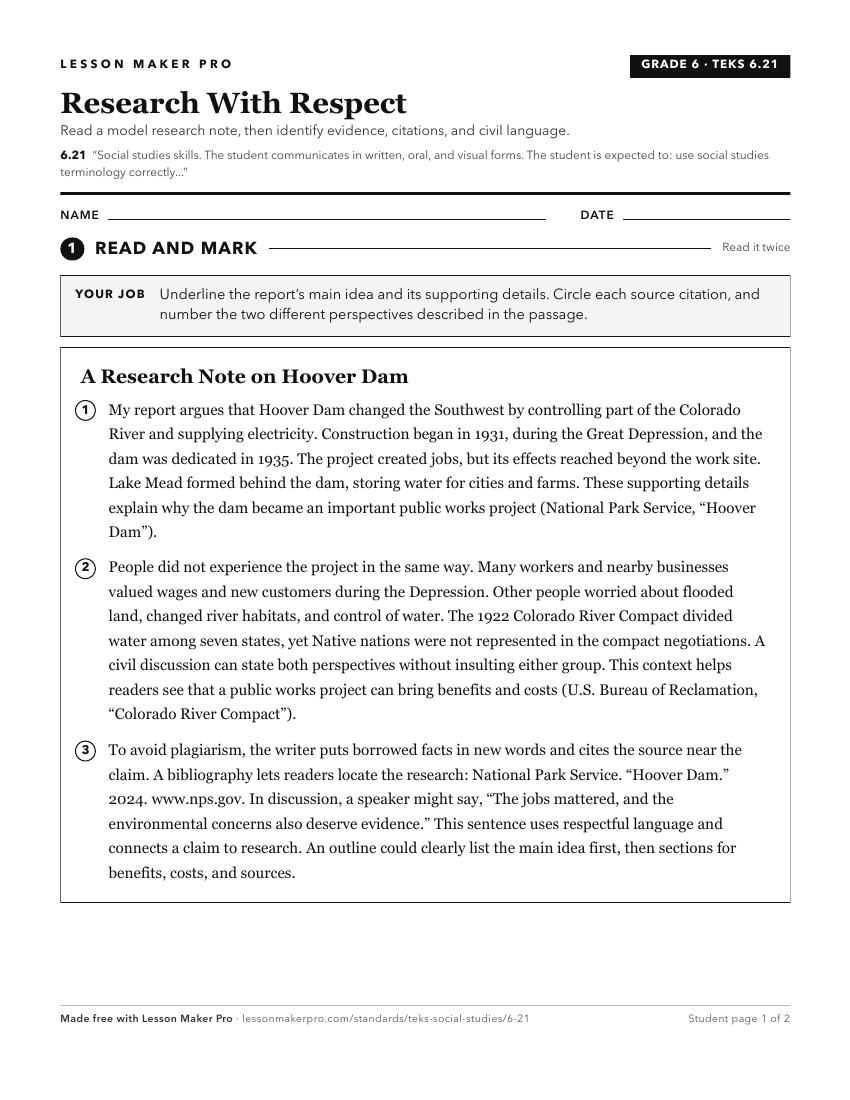 Preview of the 6.21 printable worksheet