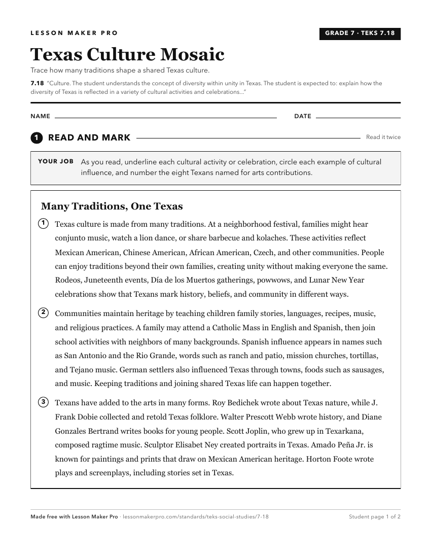 Preview of the 7.18 printable worksheet