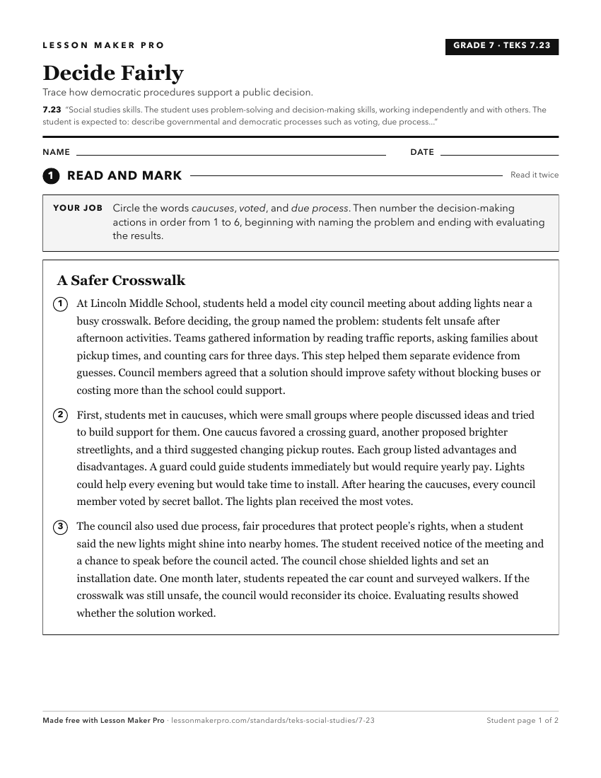 Preview of the 7.23 printable worksheet