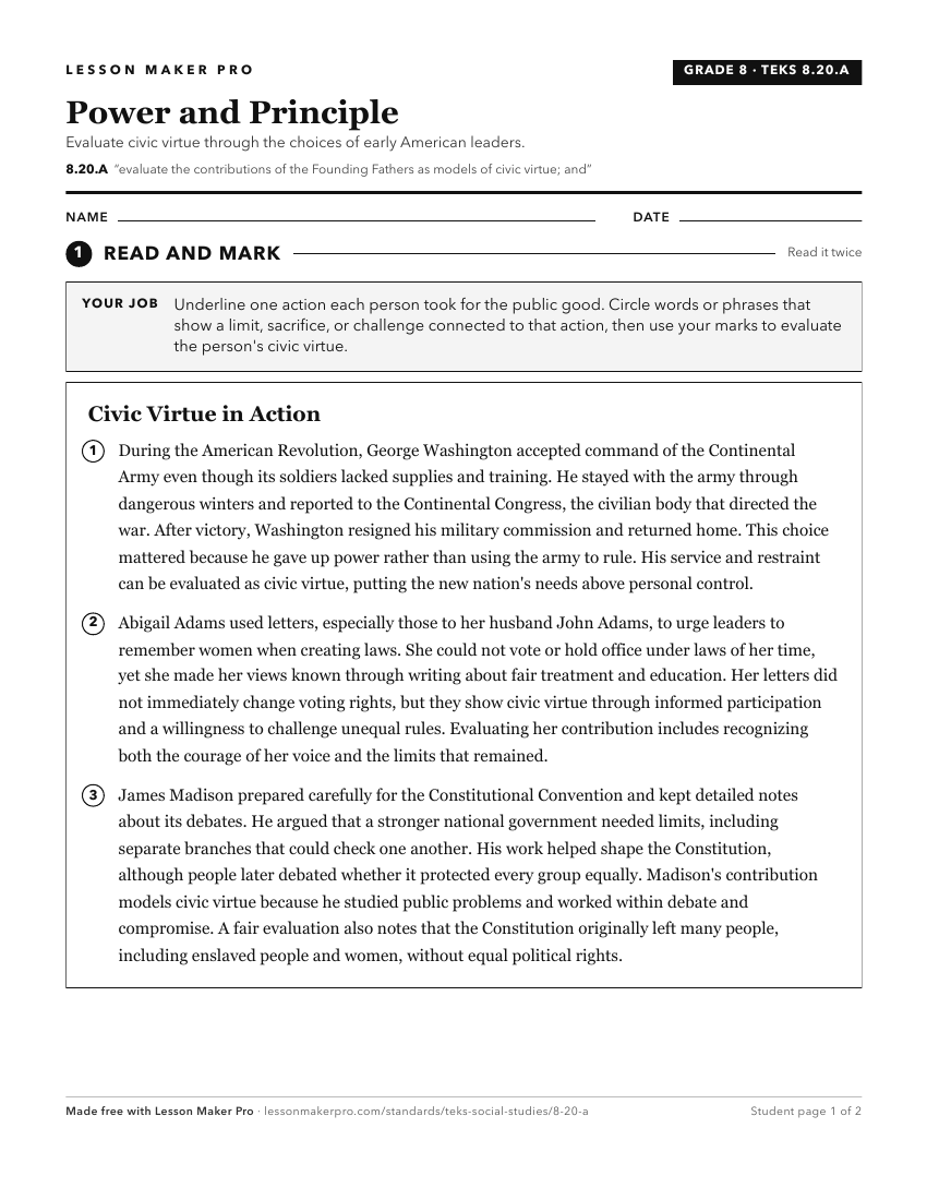 Preview of the 8.20.A printable worksheet